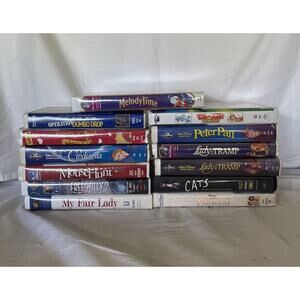 Disney & Family VHS Tape Collection Lucky 13 Lot Good Condition 8 Disney + 5